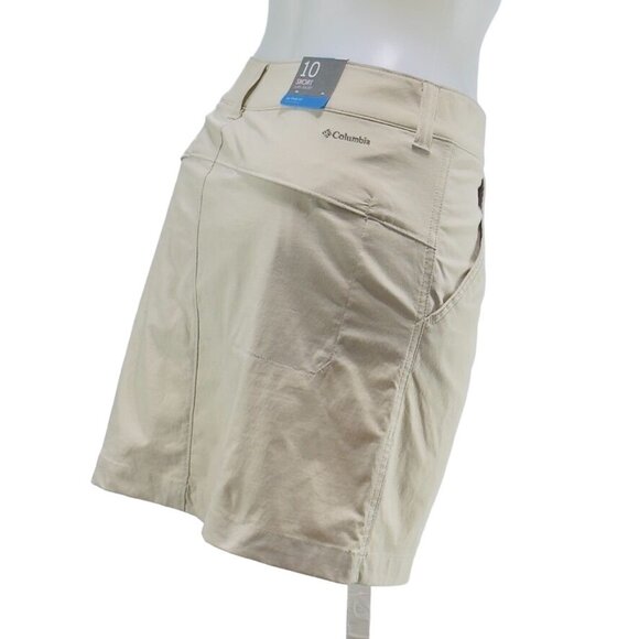 COLUMBIA Omni Shield Women's Active Fit Beige Nylon Stretch Skort Size 10 - Picture 2 of 9